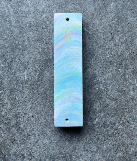 mezuzah case, acrylic on basswood (2025)
