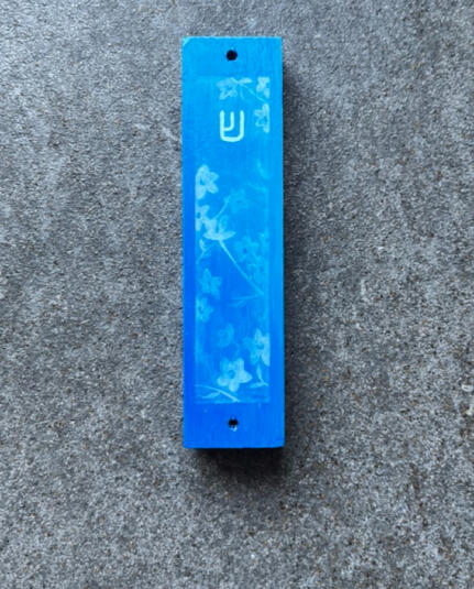mezuzah case, acrylic on basswood (2025)