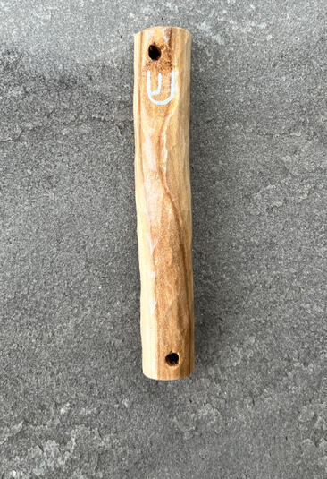 mezuzah case, autumn olive (2023)