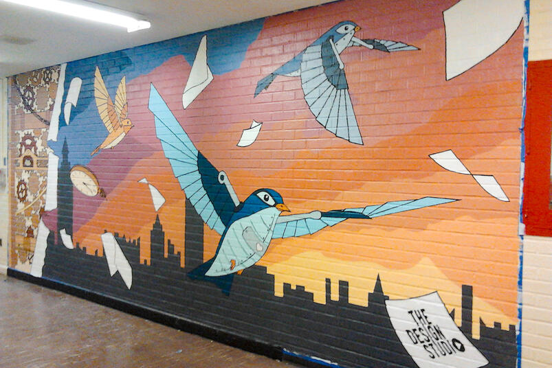 mural at Western Technical-Commercial School (2017)